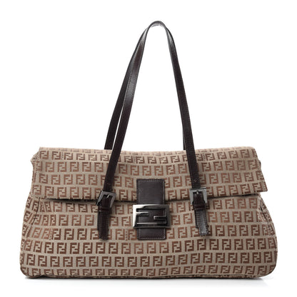 Fendi Zucchino Shoulder Bag Brown 1 of 10