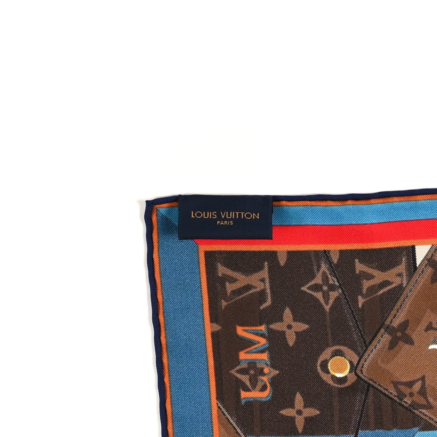 Louis Vuitton Silk Monogram Personally LV Square Square Scarf 70 Brown 3 of 4