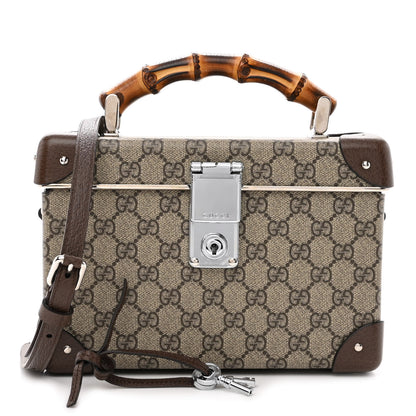Gucci GG Supreme Monogram Globe-Trotter Beauty Case Brown 1 of 12