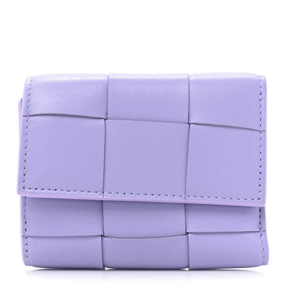 Bottega Veneta Nappa Maxi Intrecciato Trifold Zip Wallet Wisteria 1 of 10