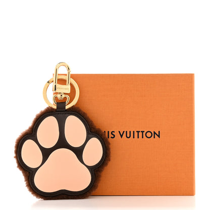 Louis Vuitton Shearling LV Paw Key Holder Bag Charm Brown 4 of 4