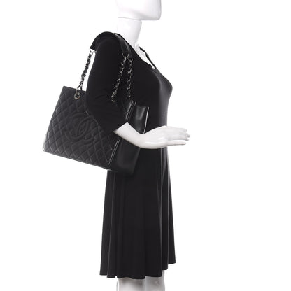 Chanel Caviar Quilted Grand Shopping Tote GST Black 2 of 11