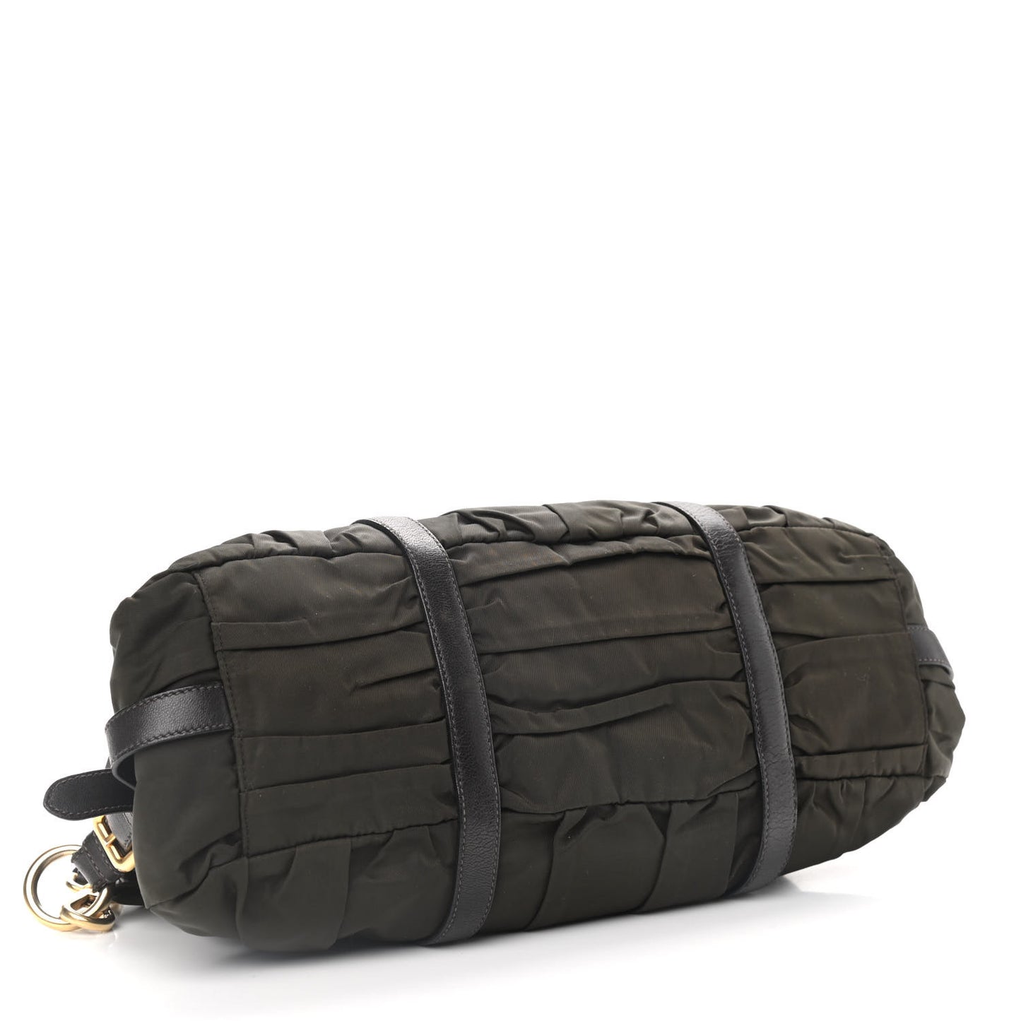 Tessuto Nylon Gaufre Shopping Satchel Fumo