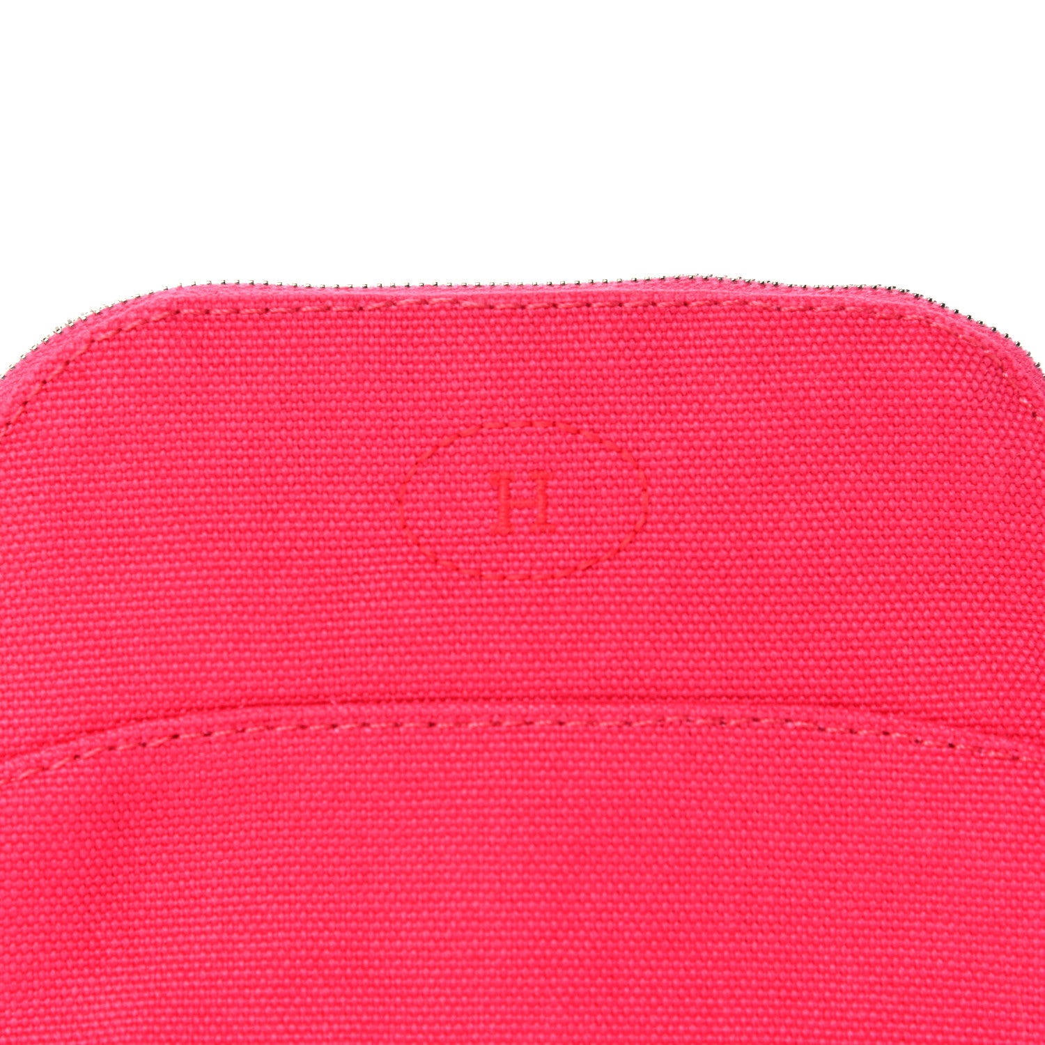 Hermes Cotton Canvas Mini Bolide Travel Cosmetic Pouch 9 of 10