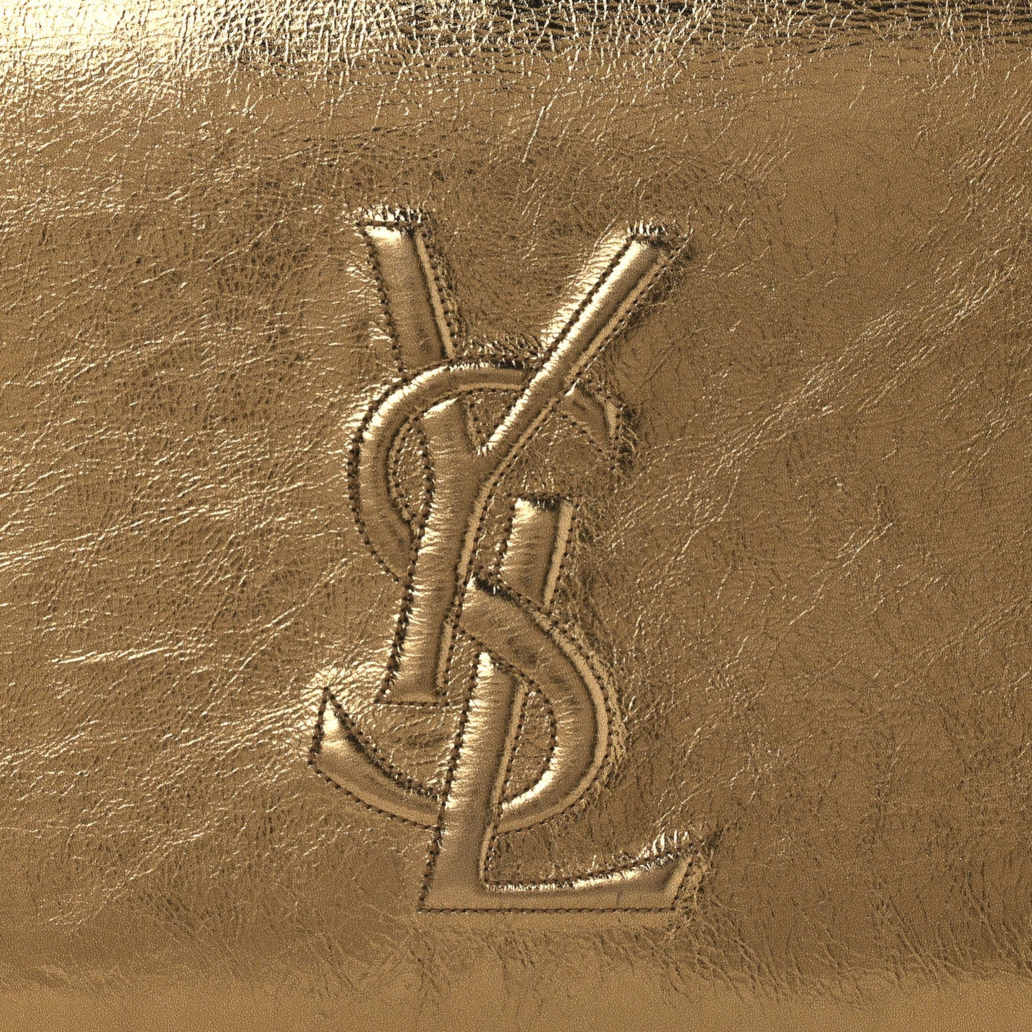 Metallic Calfskin Monogram Large Belle De Jour Clutch Gold