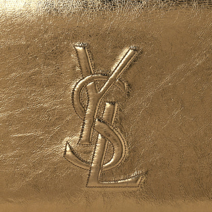 Saint Laurent Metallic Calfskin Monogram Large Belle De Jour Clutch Gold 7 of 10