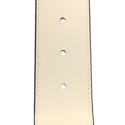 Gucci Nylon Calfskin Sylvie Web Double G 40mm Belt 80 32 Mystic White Hibiscus Red Maritime 4 of 5