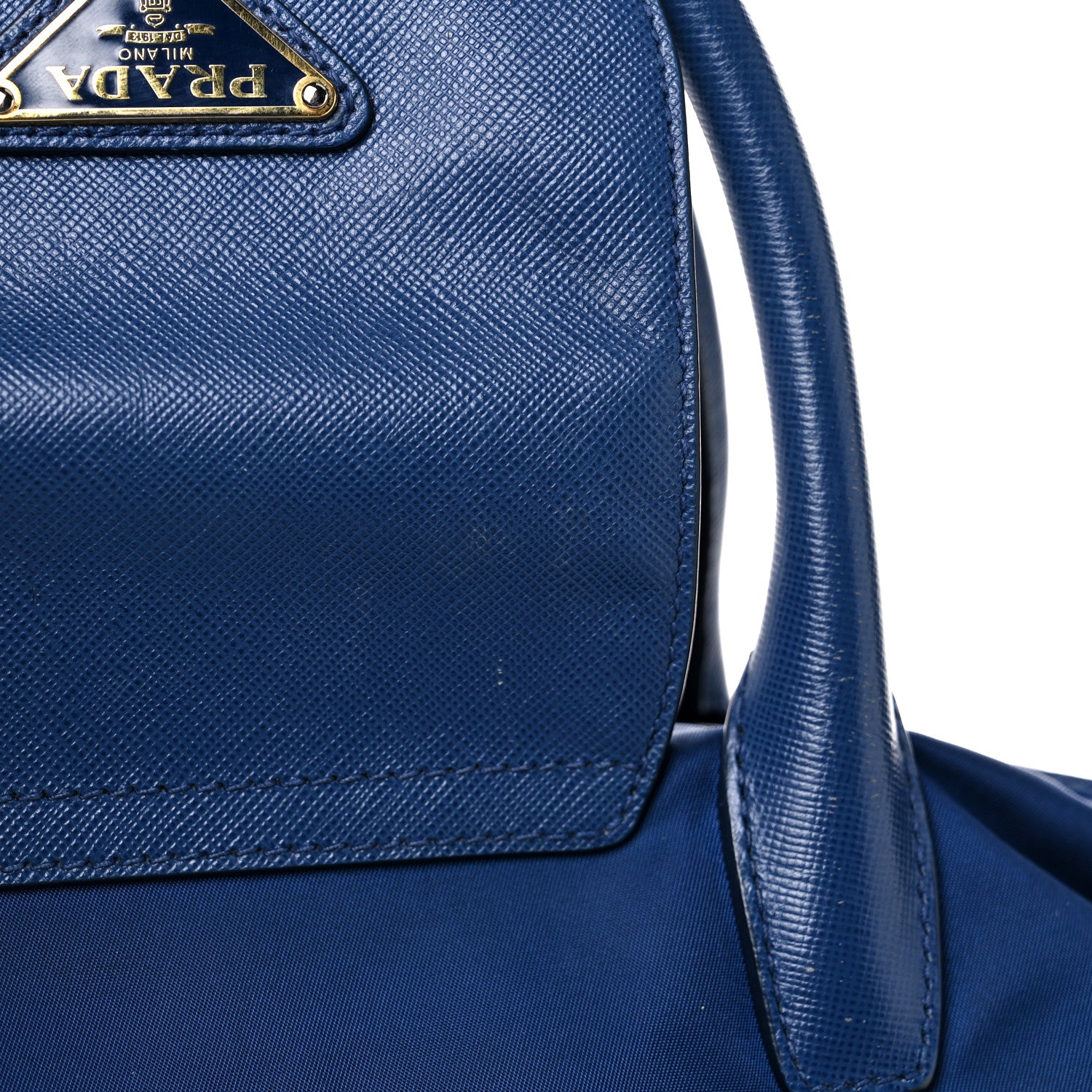 Prada Tessuto Nylon Saffiano Tote Bluette 19 of 19