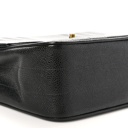 Chanel Caviar Vertical Quilted Kelly Flap Bag Black 10 of 11