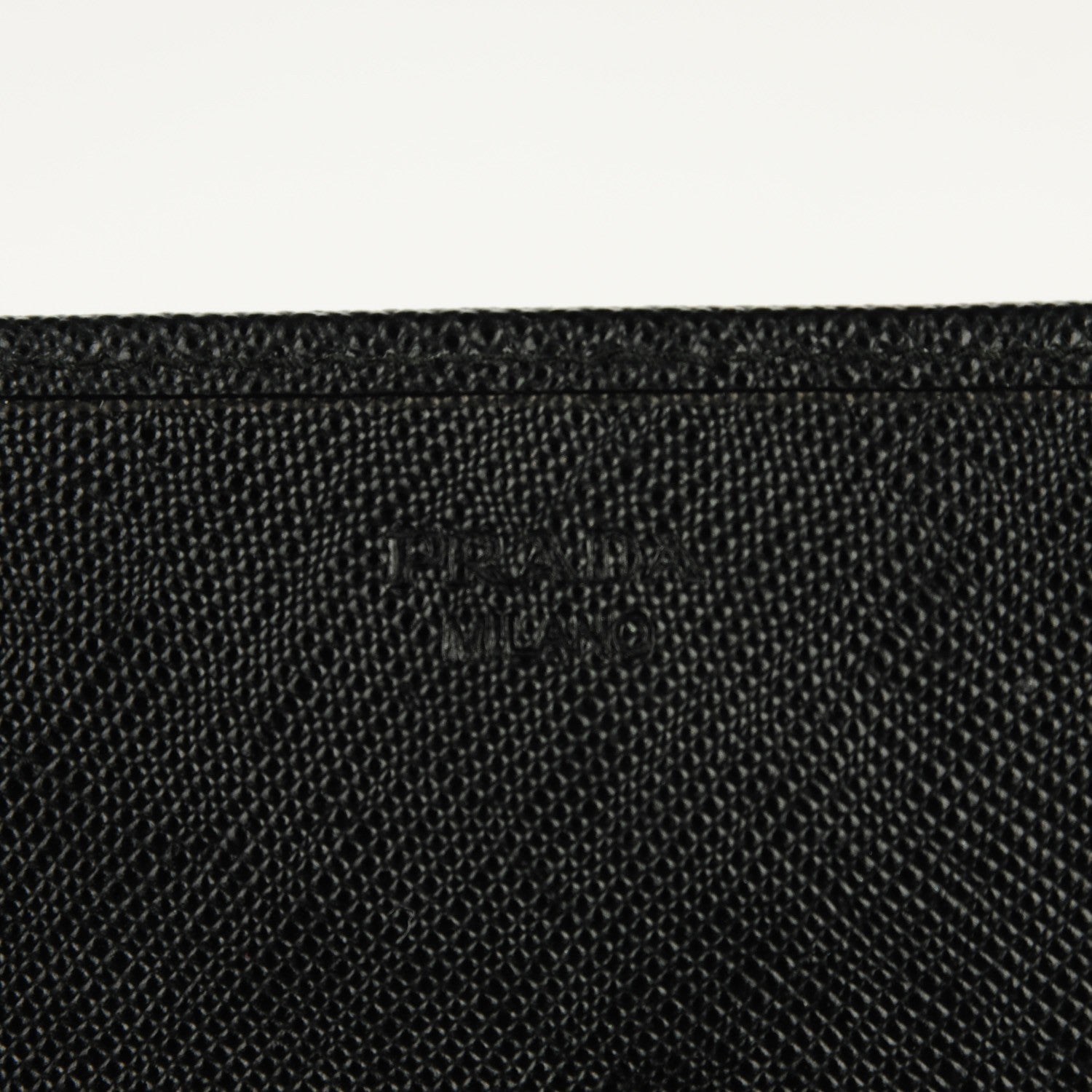 Prada Saffiano Metal Oro Chain Wallet Nero Black 5 of 8