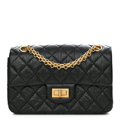 Chanel Aged Calfskin Quilted 2.55 Reissue Mini Flap Black 1 of 11