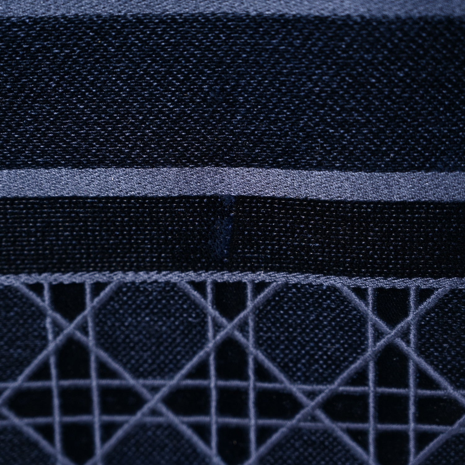Christian Dior Velvet Cannage Large Book Tote Navy Blue 16 of 17