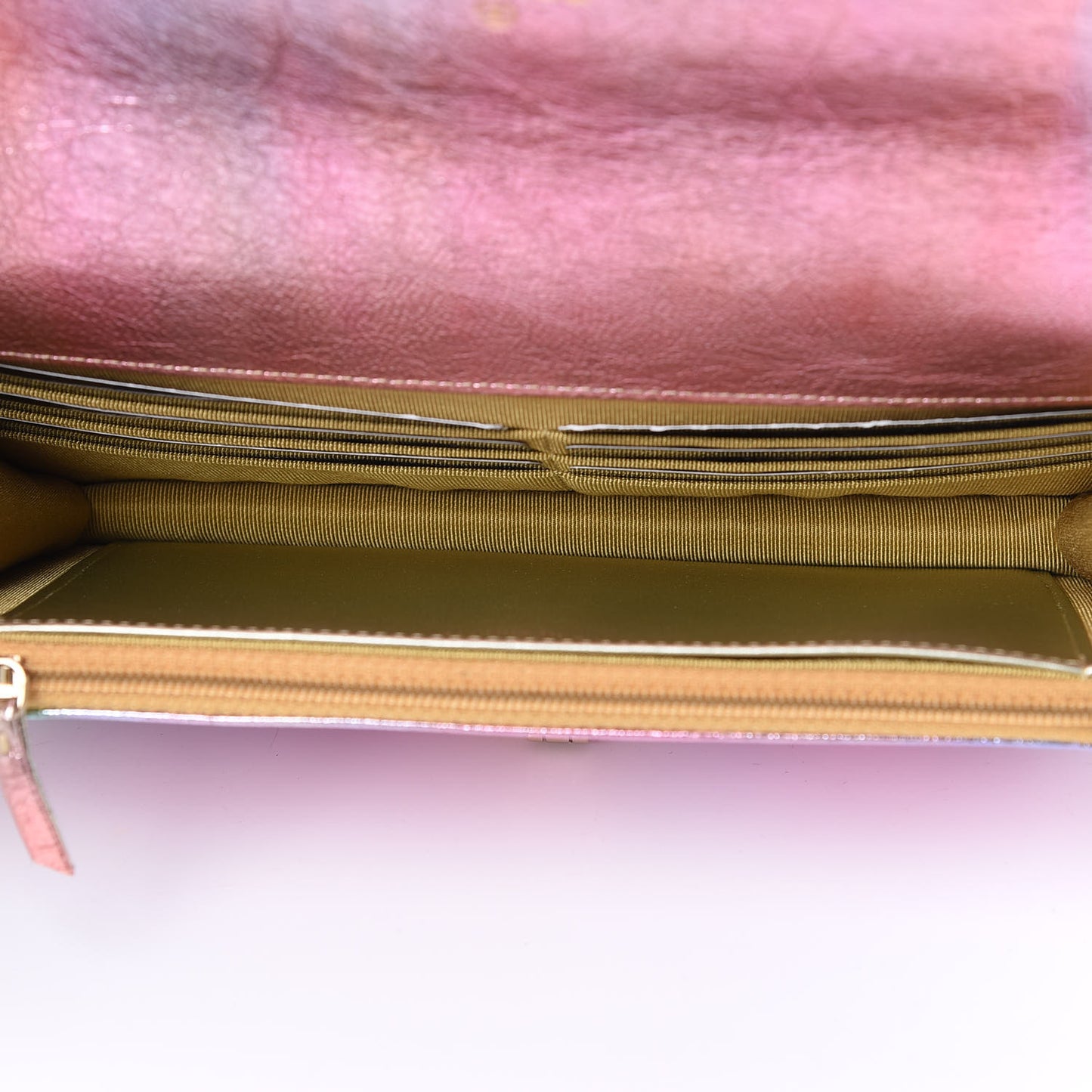 Metallic Goatskin Quilted 2.55 Reissue Wallet on Chain WOC Multicolor