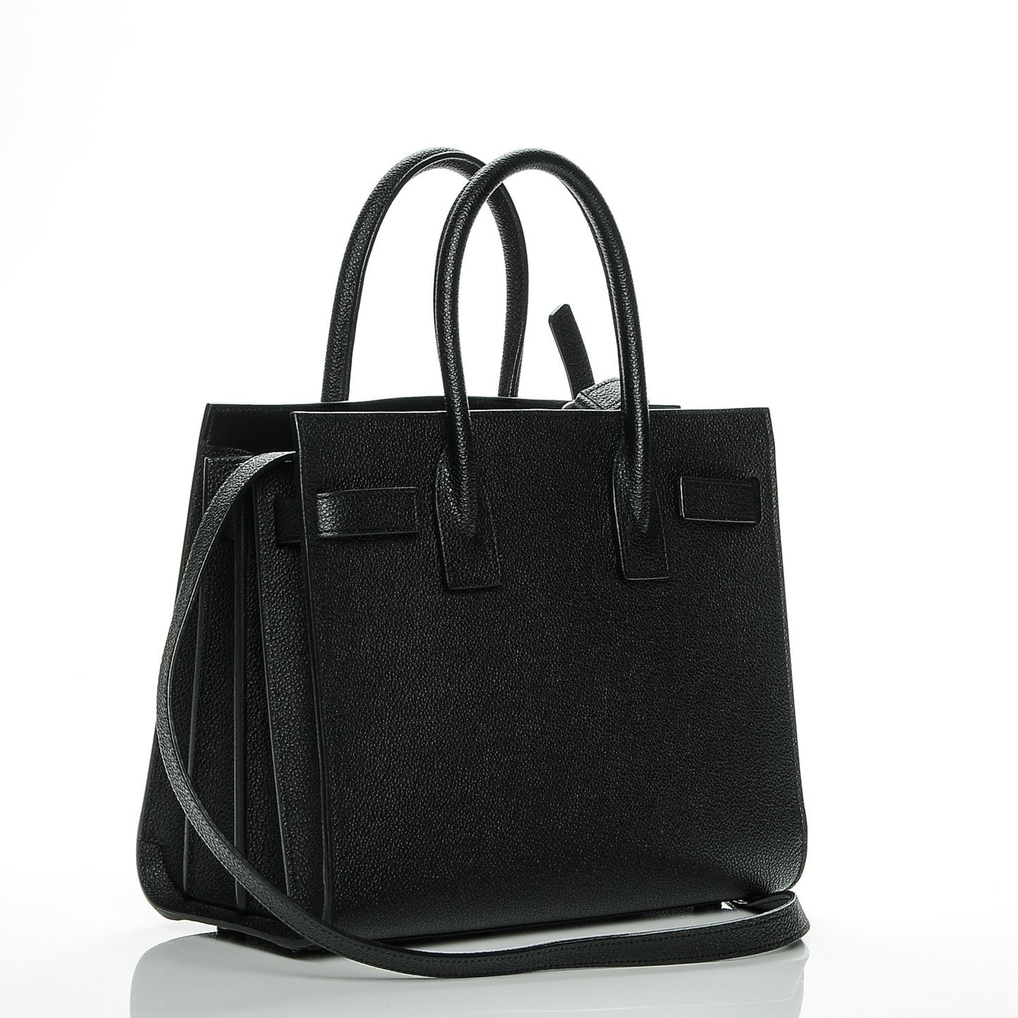 Grained Calfskin Baby Sac De Jour Black