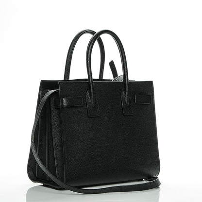 Saint Laurent Grained Calfskin Baby Sac De Jour Black 3 of 7