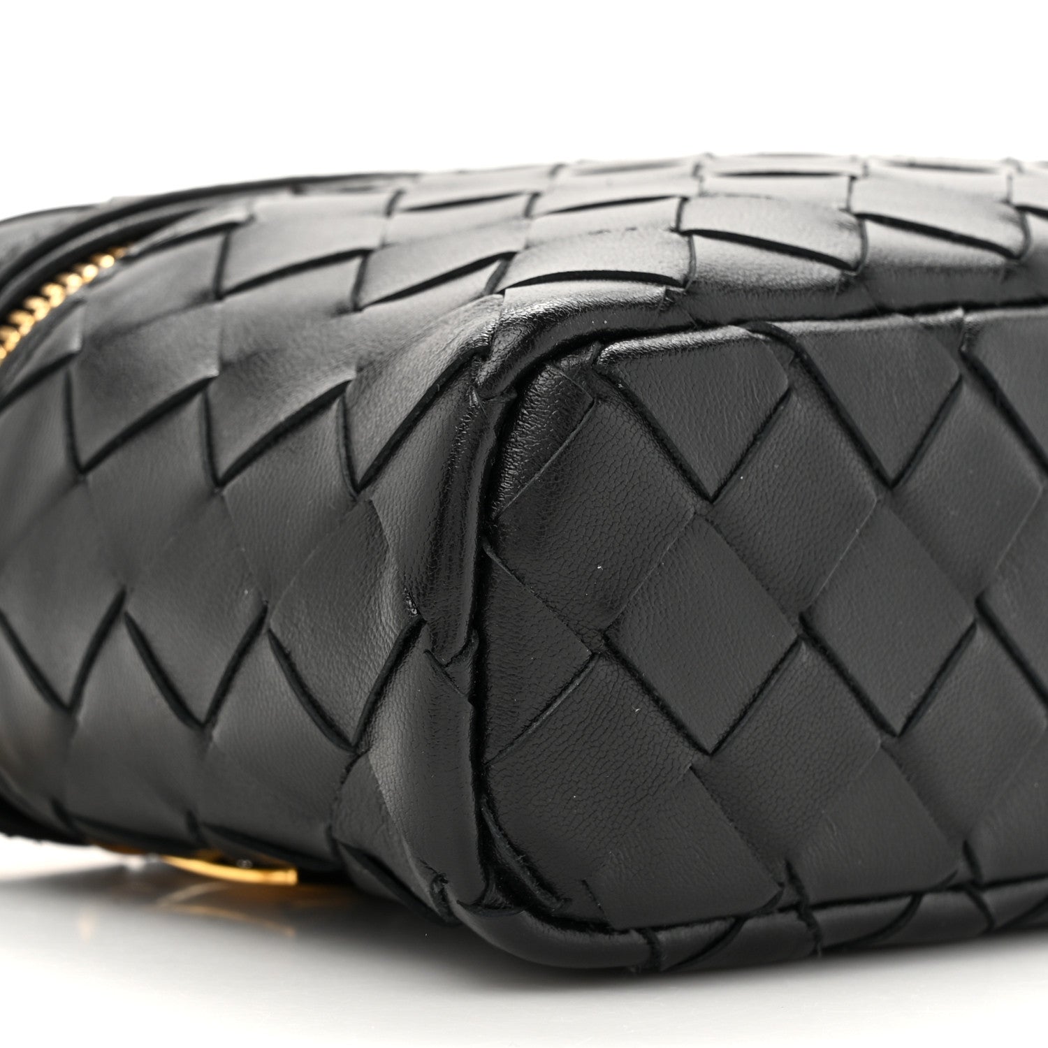 Bottega Veneta Calfskin Intrecciato Bang Bang Vanity Case Black 9 of 9
