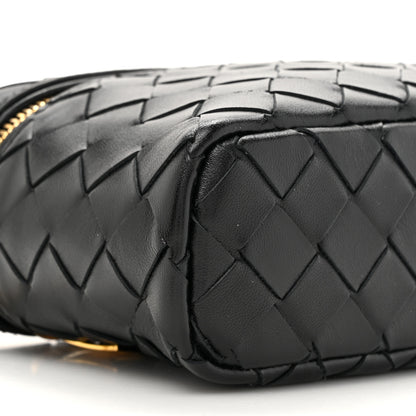 Bottega Veneta Calfskin Intrecciato Bang Bang Vanity Case Black 9 of 9