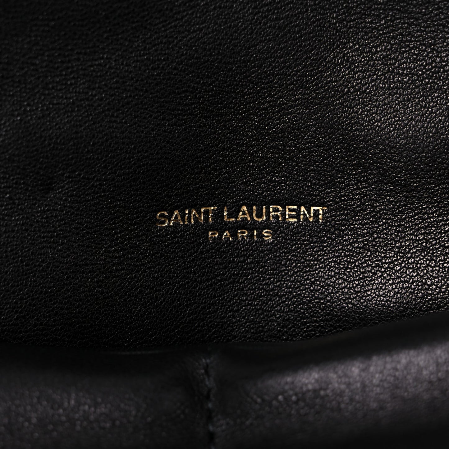 Lambskin Quilted Medium Loulou Puffer Monogram Chain Satchel Black