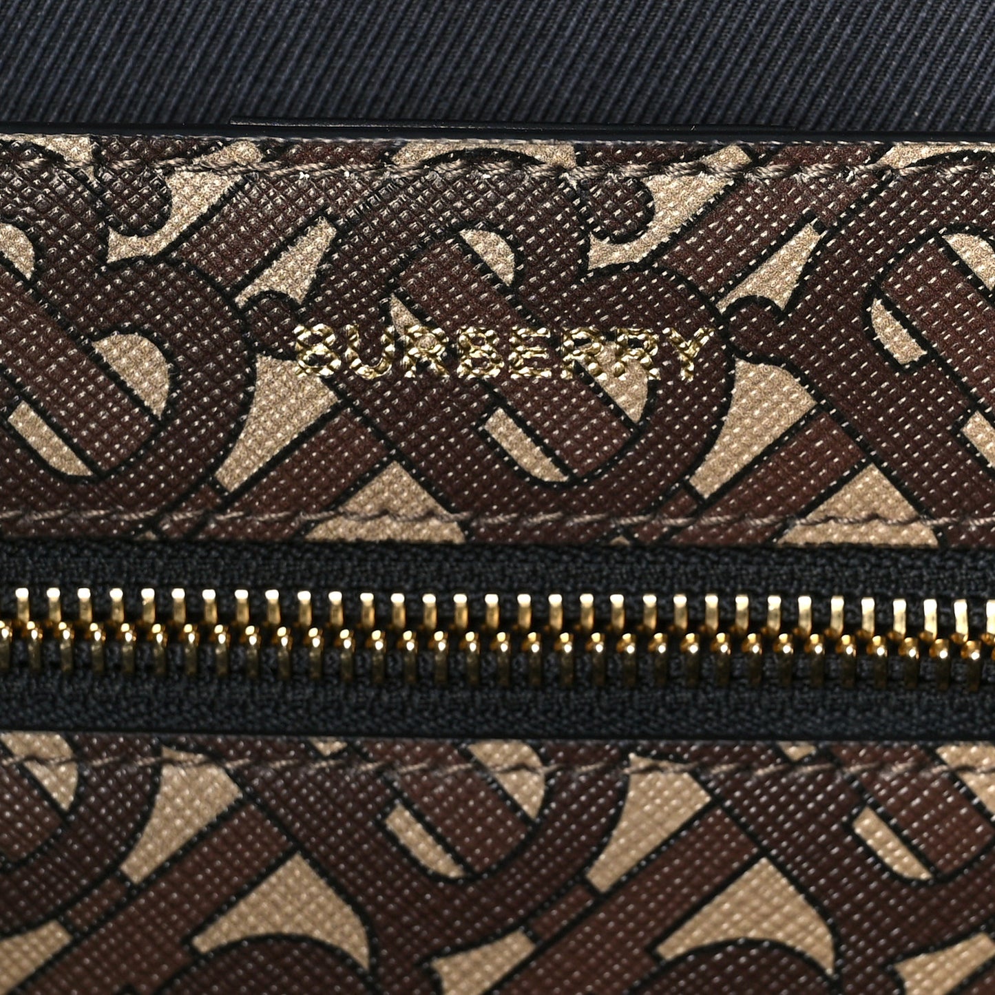E-Canvas Monogram Stripe Small Book Tote Bridle Brown