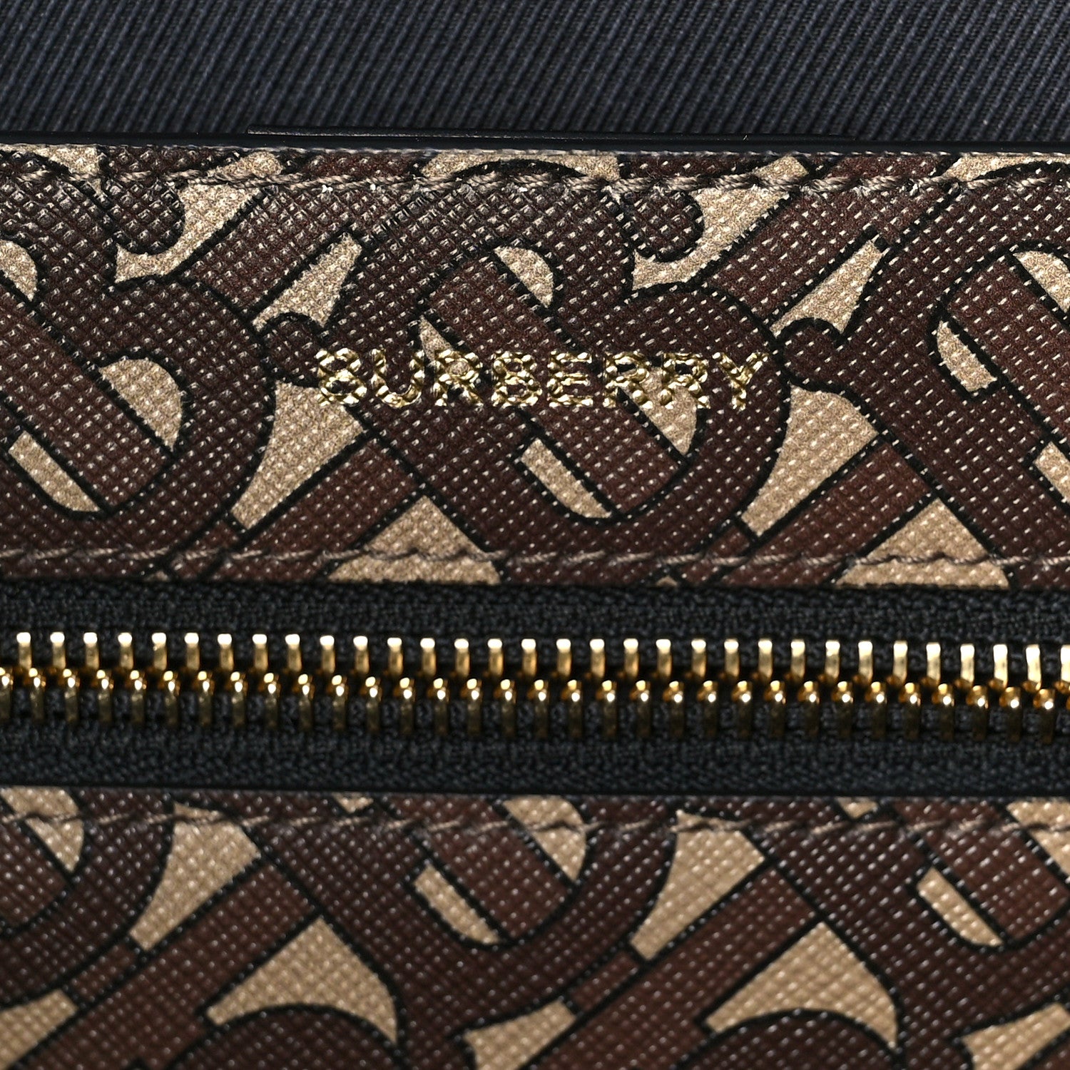 Burberry E-Canvas Monogram Stripe Small Book Tote Bridle Brown 5 of 7