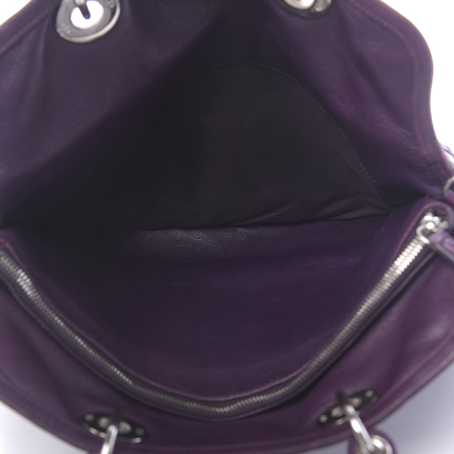 Lambskin Cannage Medium Granville Tote Purple