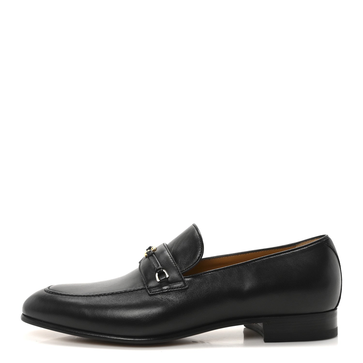 Gucci Lambskin Mens Interlocking G Loafers 10 Black 1 of 9