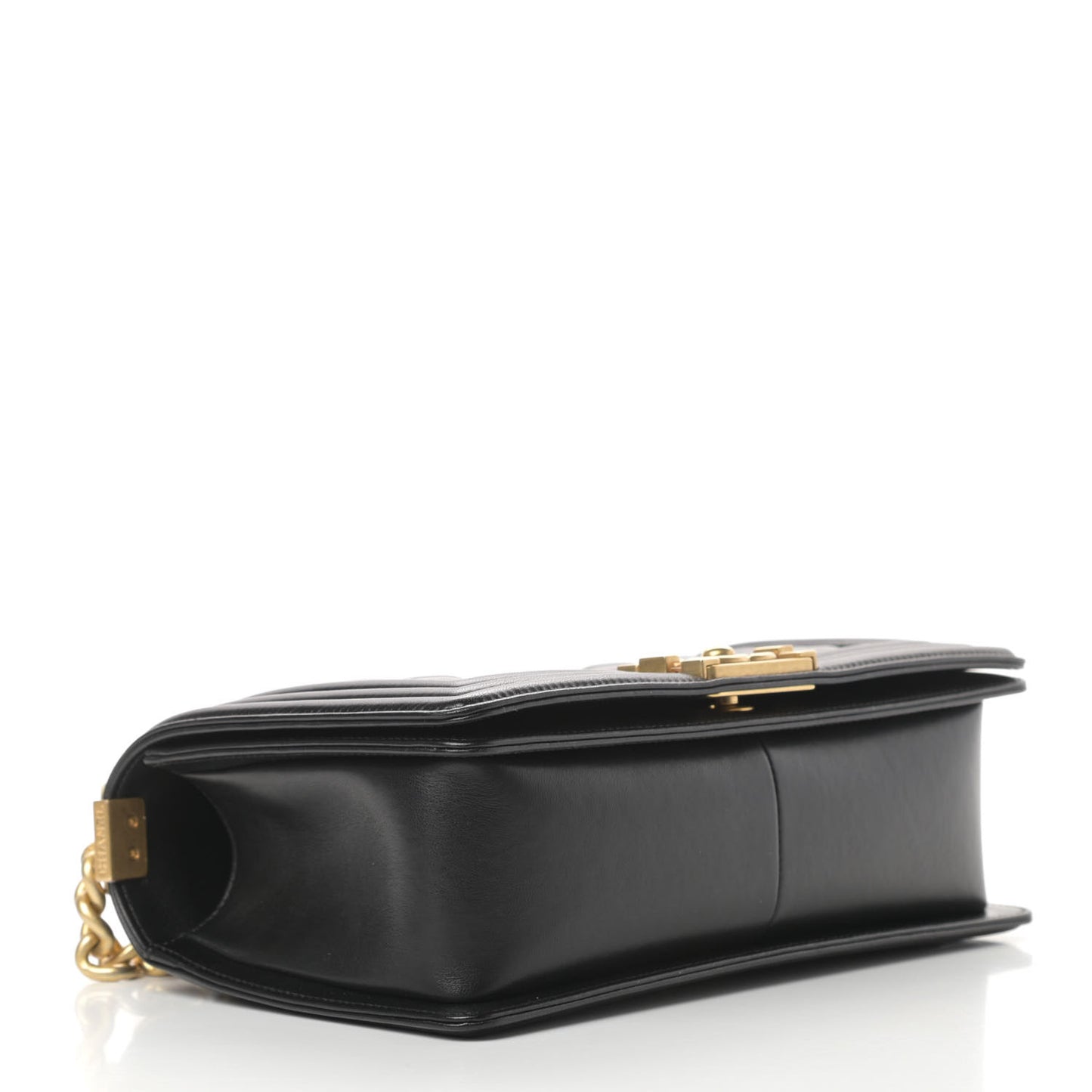 Lambskin Quilted Medium Boy Flap Black