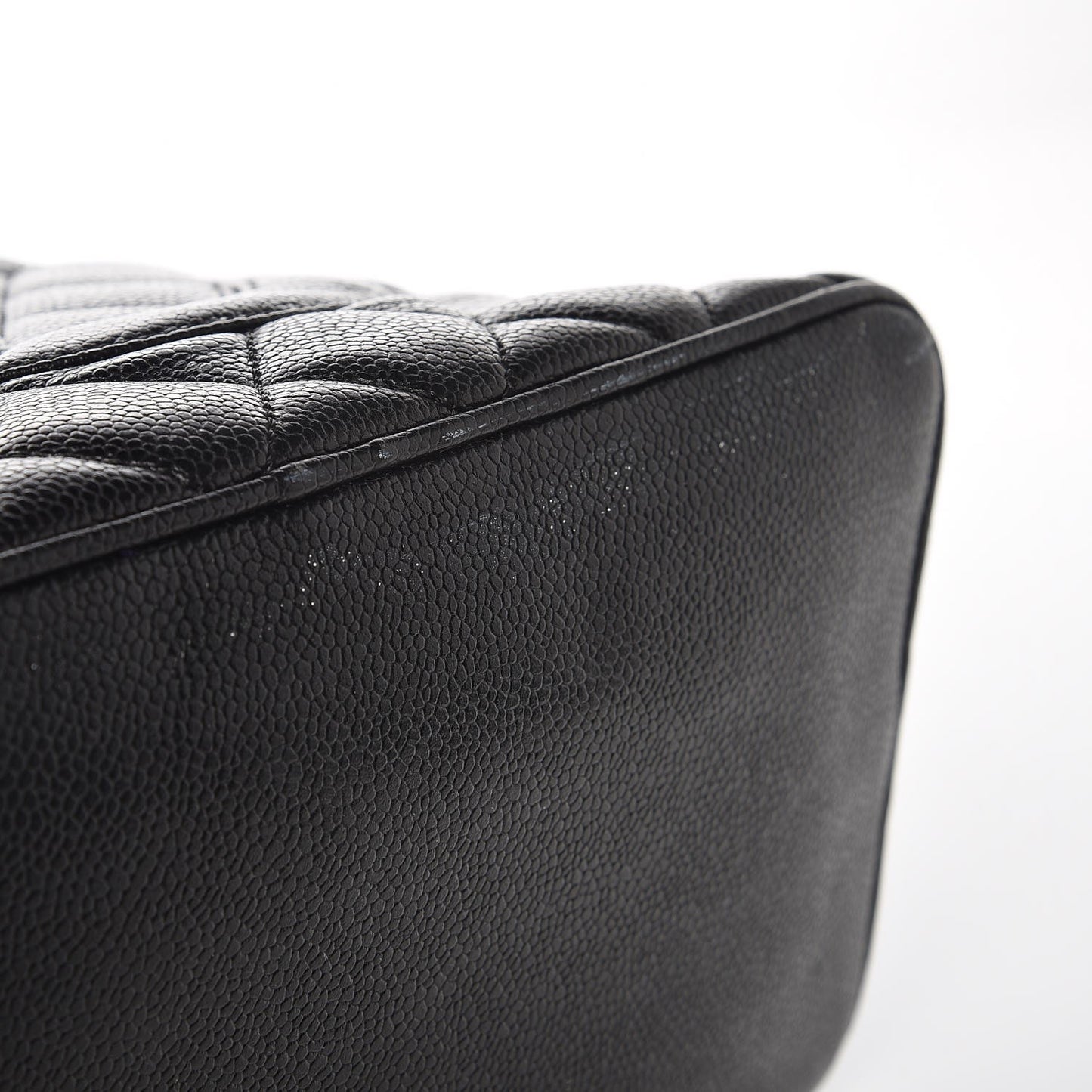 Caviar Quilted Medallion Tote Black