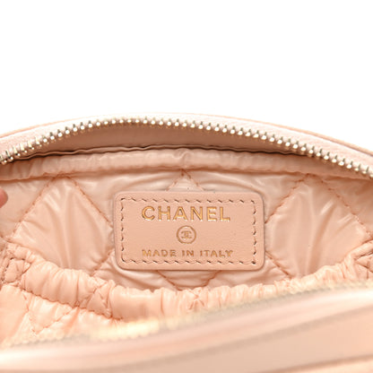 Chanel Caviar Quilted Small Curvy Pouch Cosmetic Case Light Beige 5 of 10