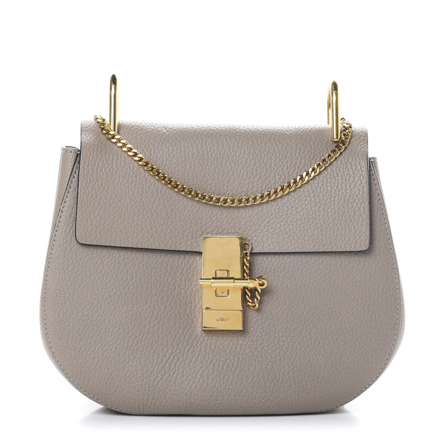 Chloe Grained Lambskin Drew Shoulder Bag Motty Grey 1 of 11