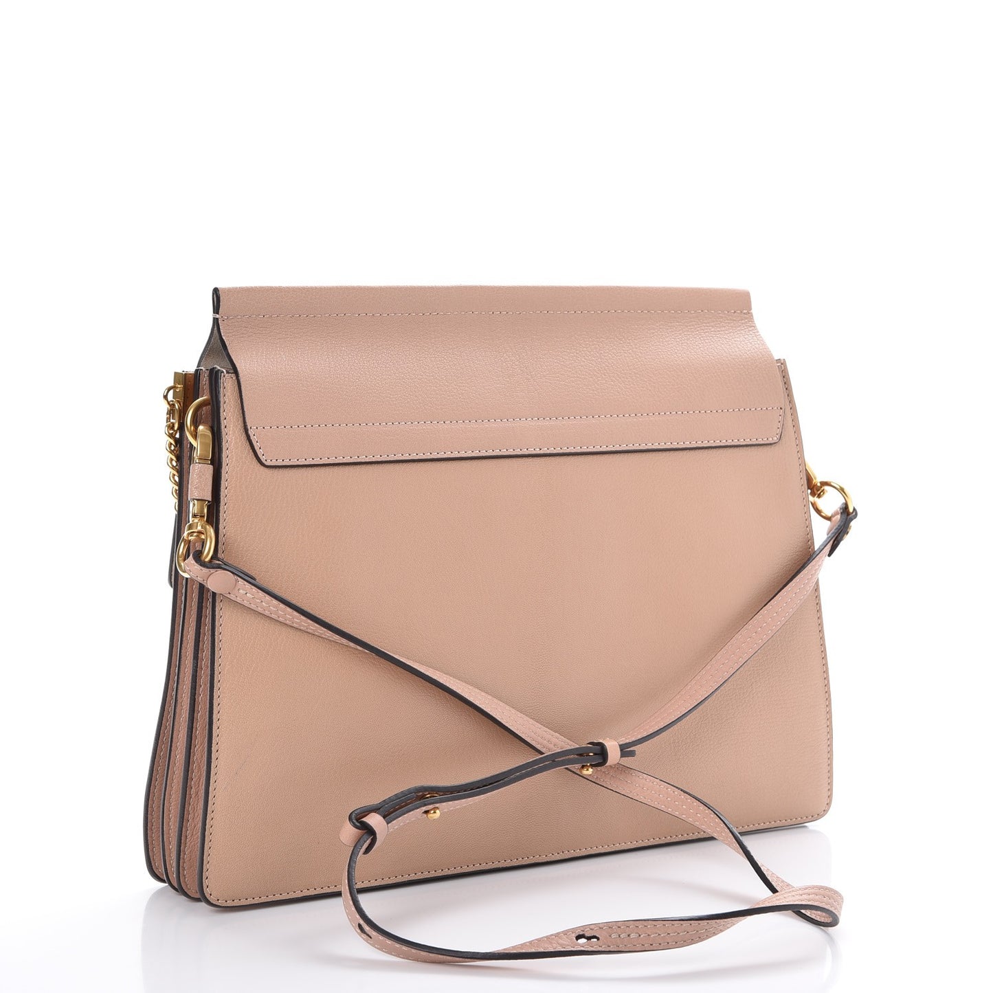 Calfskin Medium Faye Shoulder Bag Biscotti Beige