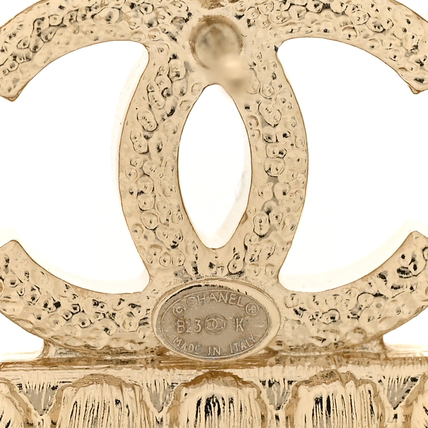 Chanel Crystal CC Square Earrings Gold 4 of 5
