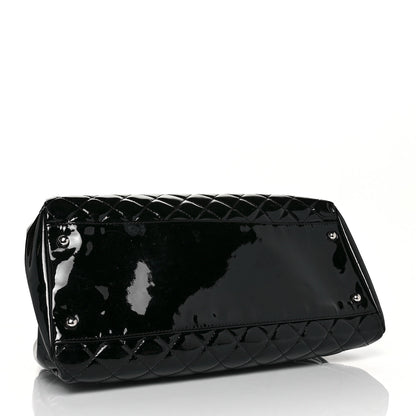 Chanel Patent Quilted Large Just Mademoiselle Bowling Bag Black 3 of 7