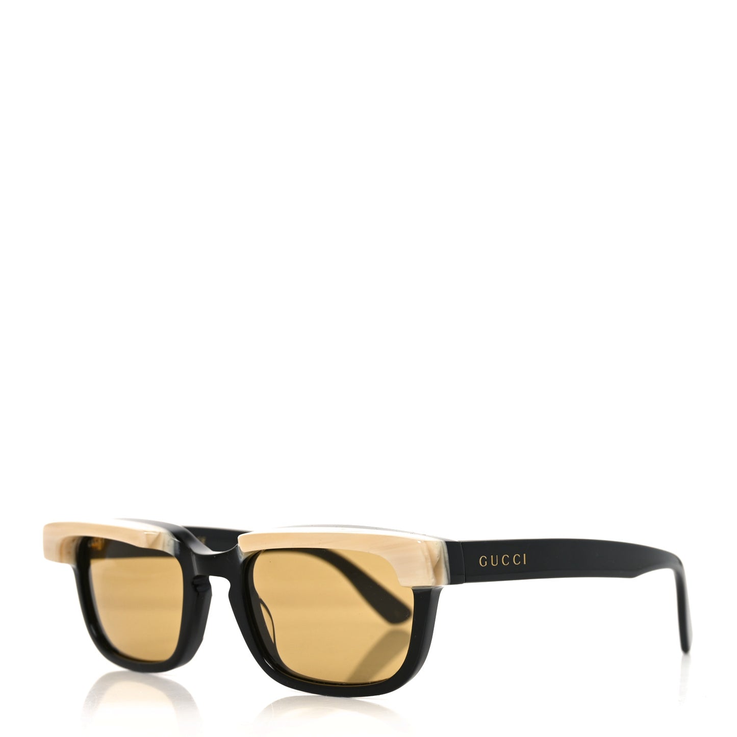 Acetate Rectangle Sunglasses GG1166S Black Beige