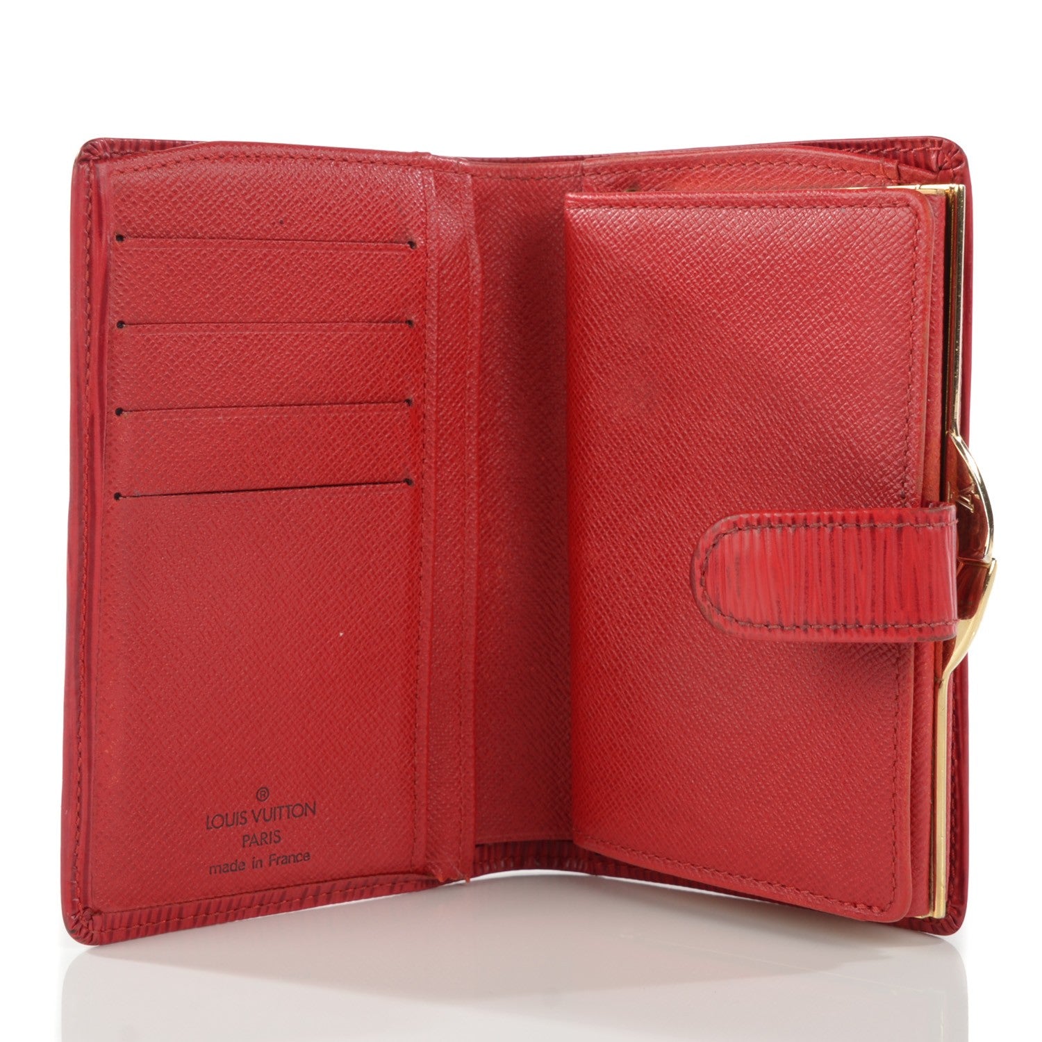Louis Vuitton Epi French Purse Wallet Rouge 9 of 13
