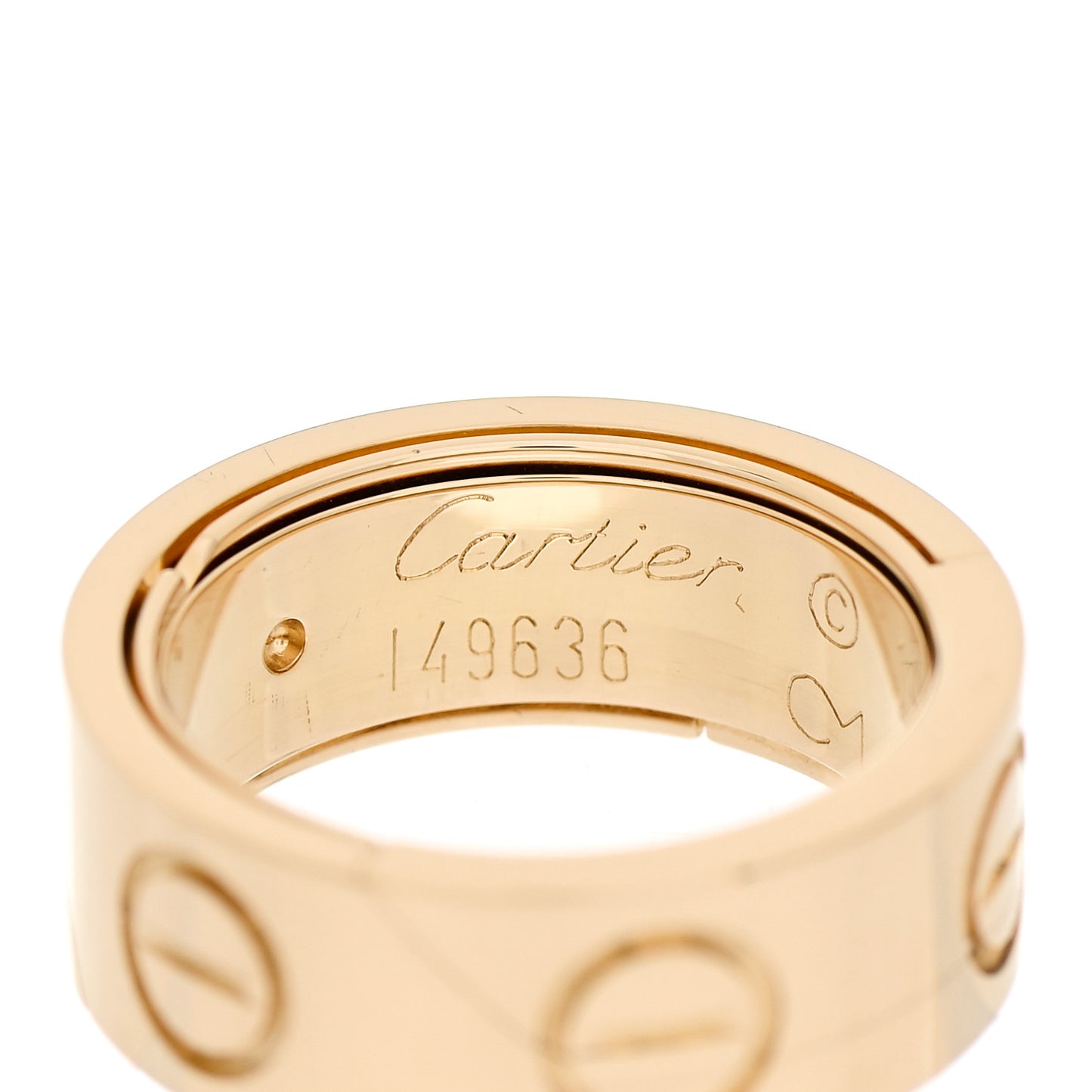 18K Yellow Gold 7mm Astro LOVE Ring 47 4.25