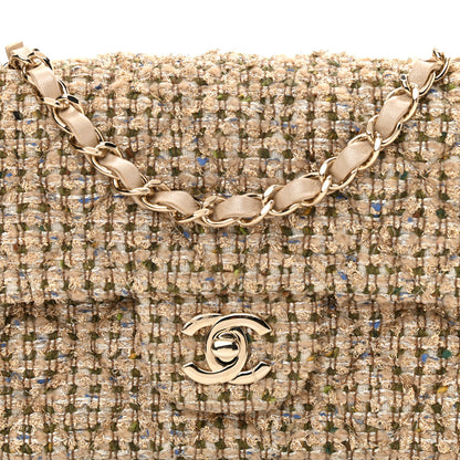 Chanel Tweed Quilted Mini Rectangular Flap Beige 8 of 11