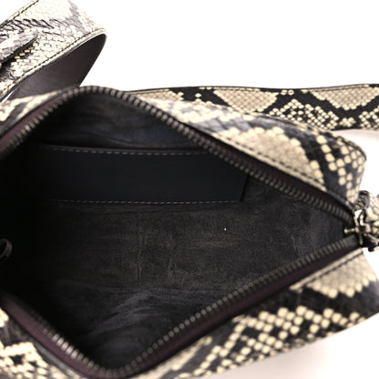 Jimmy Choo Calfskin Snakeskin Embossed Varenne JC Logo Camera Bag Neutral 5 of 8