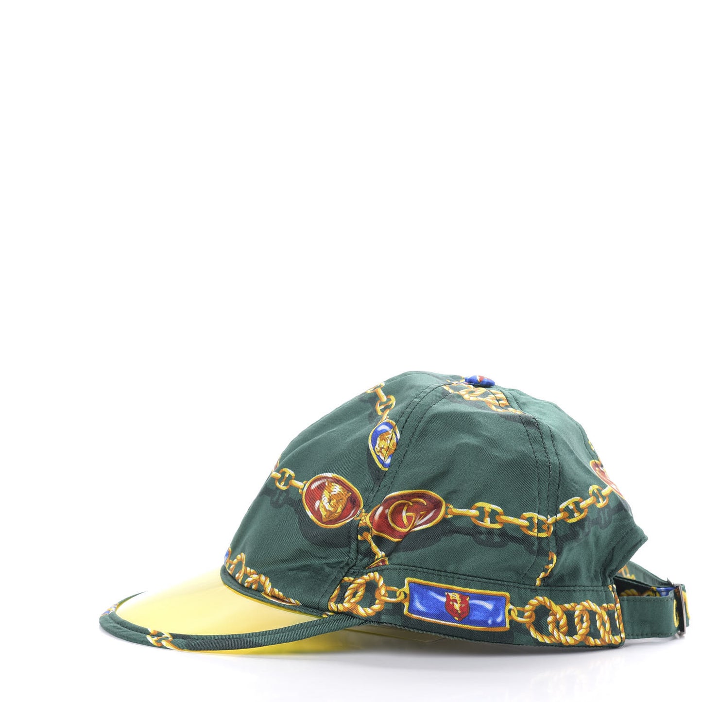 Silk PVC Chain Print Baseball Cap Green