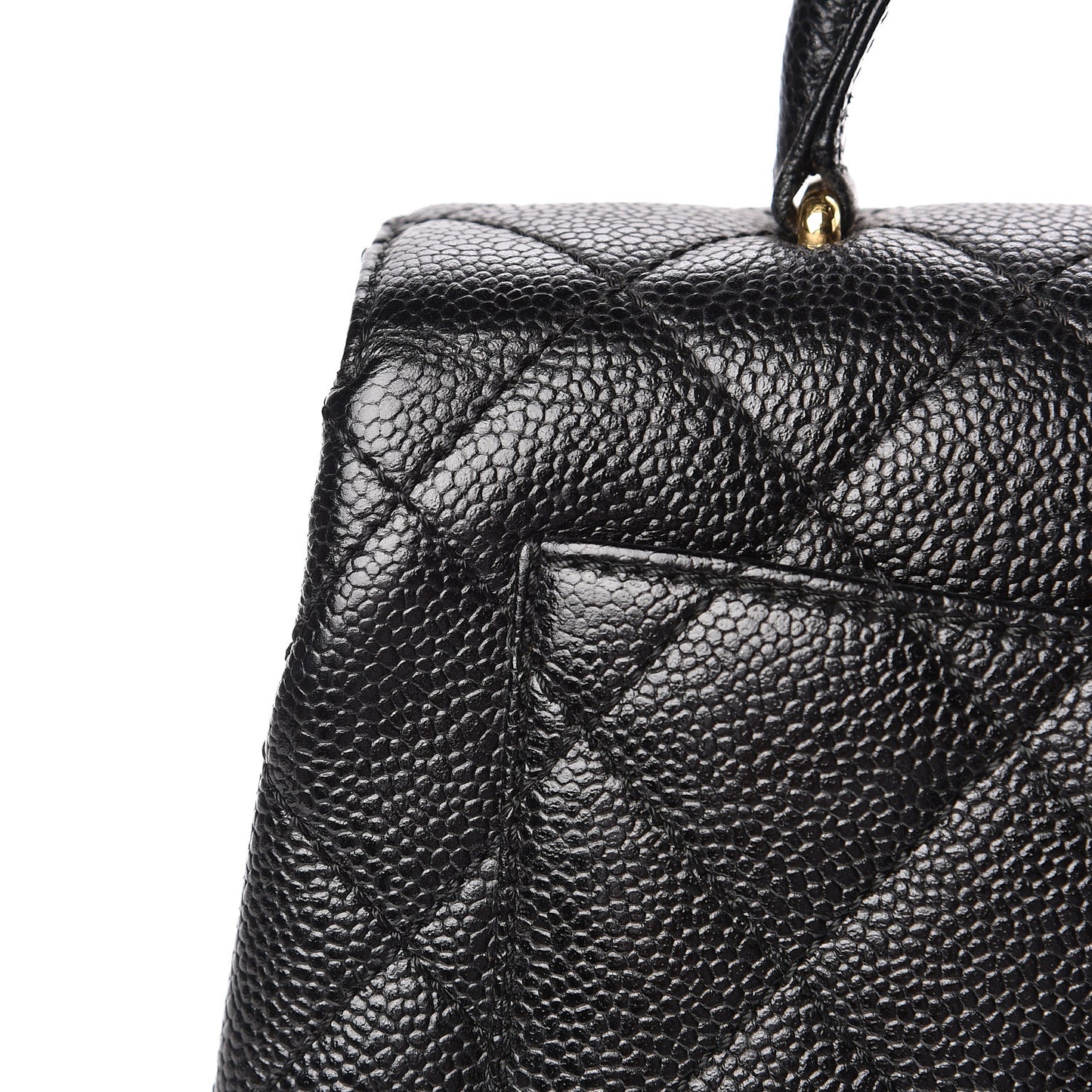 Caviar Quilted Jumbo Kelly Flap Black