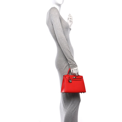 Hermes Epsom Kelly Sellier 25 Rouge Casaque 2 of 11
