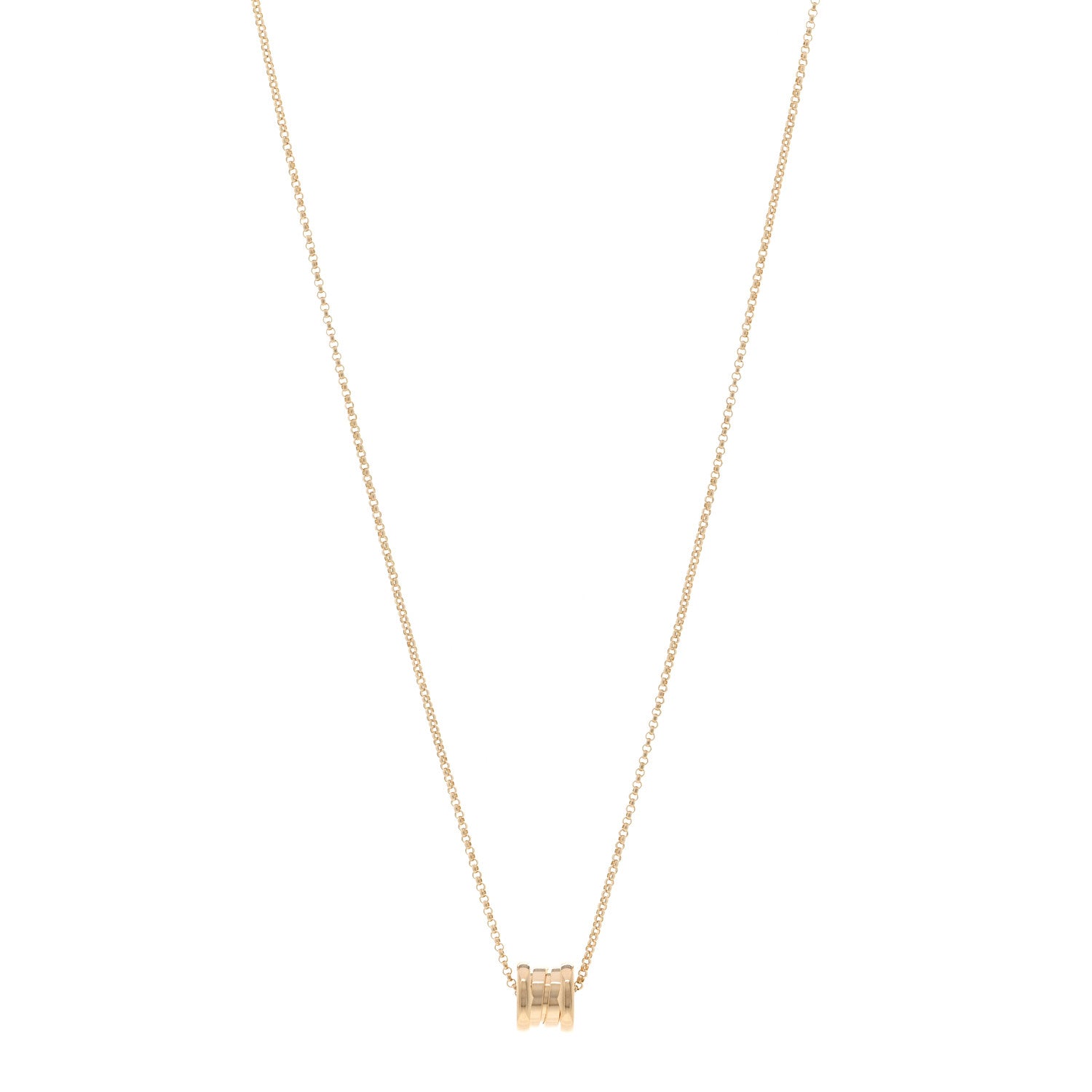 Bulgari 18K Yellow Gold Mini B.Zero1 Pendant Necklace 1 of 5