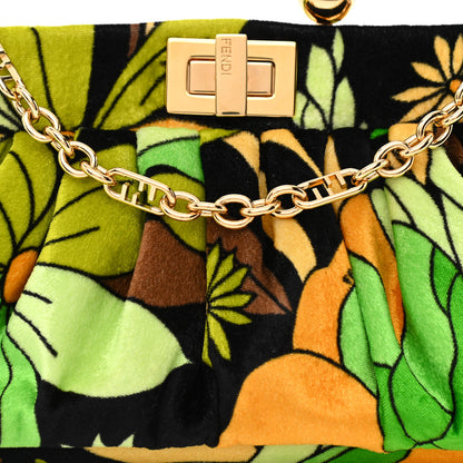 Fendi Velvet Dream Garden Small Peekaboo Click Bag Verde Multicolor Black 8 of 10
