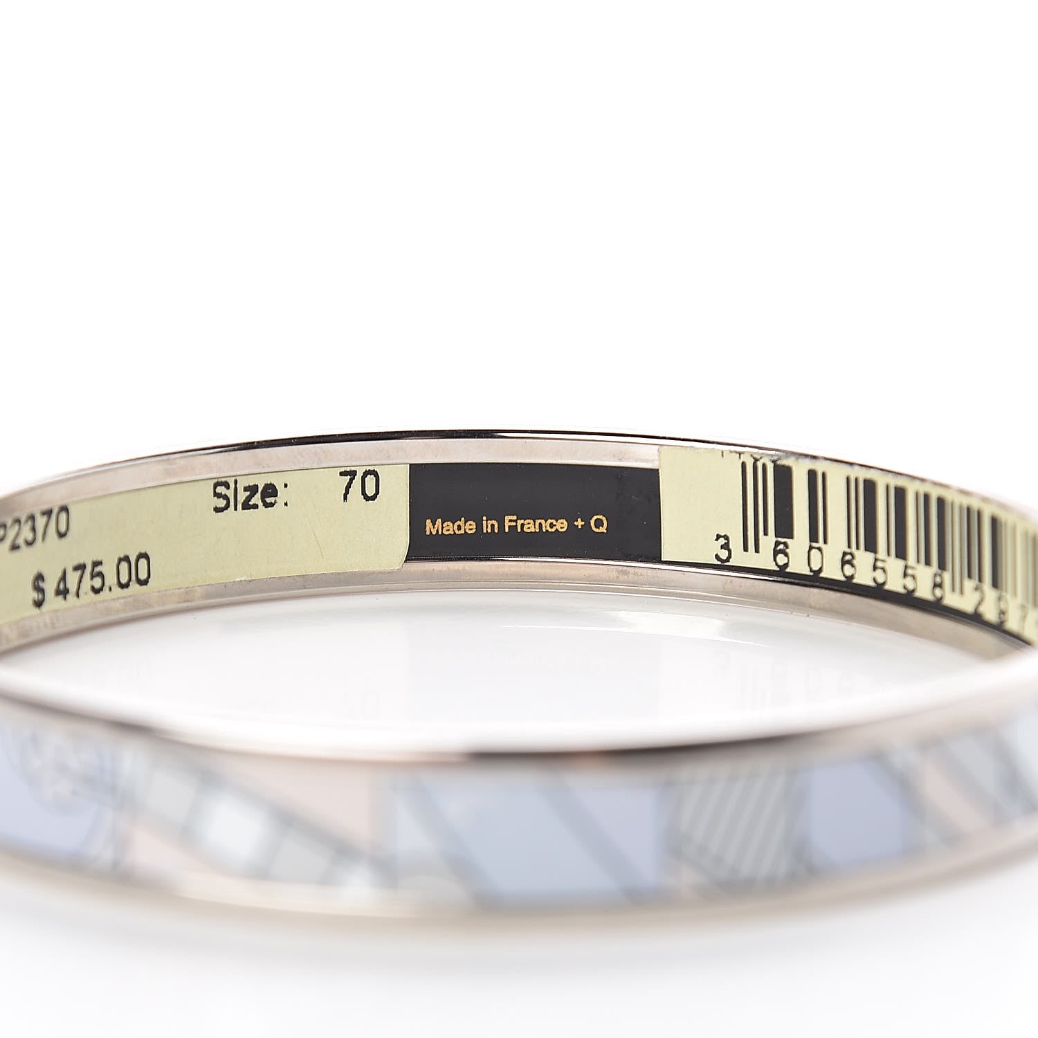 Hermes Enamel Printed Narrow Bracelet 70 4 of 5