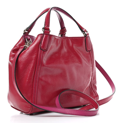 Gucci Patent Small Soho Shoulder Bag Bright Bougainvillea 3 of 9