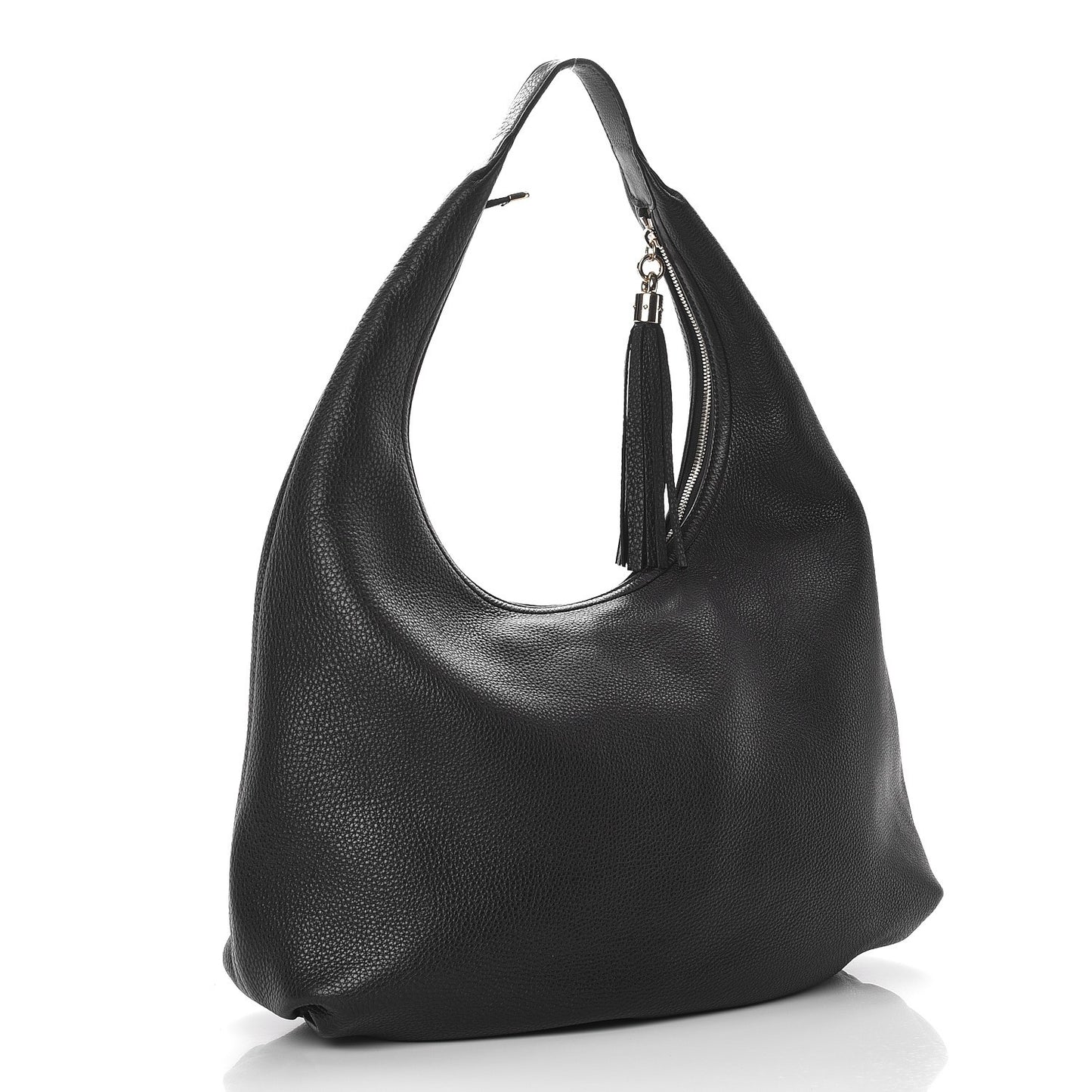 Pebbled Calfskin Soho Hobo Black