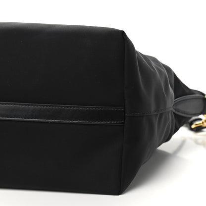 Prada Tessuto Nylon Soft Calf Shopping Tote Black 9 of 10