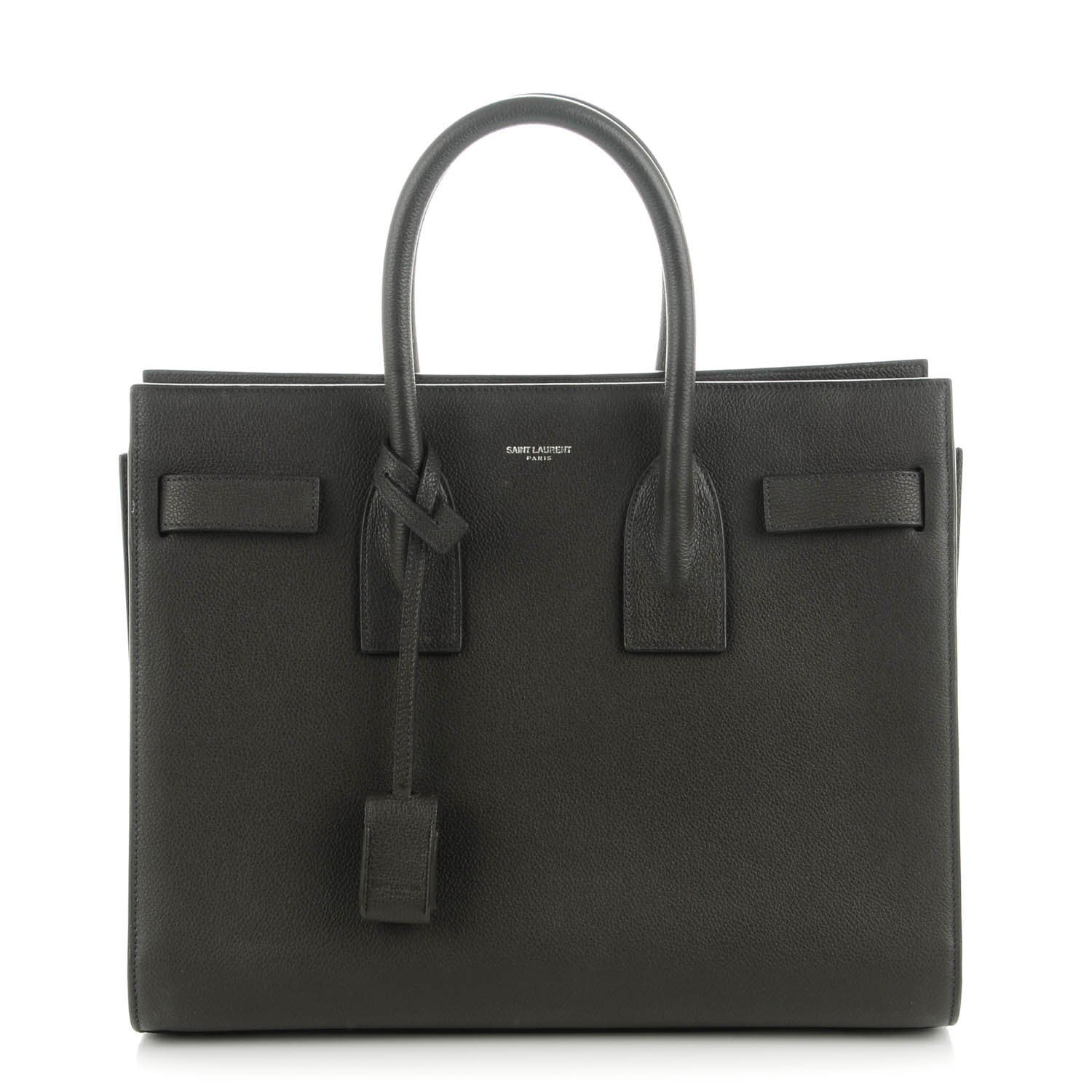 Saint Laurent Grained Calfskin Small Sac De Jour Dark Anthracite 1 of 7