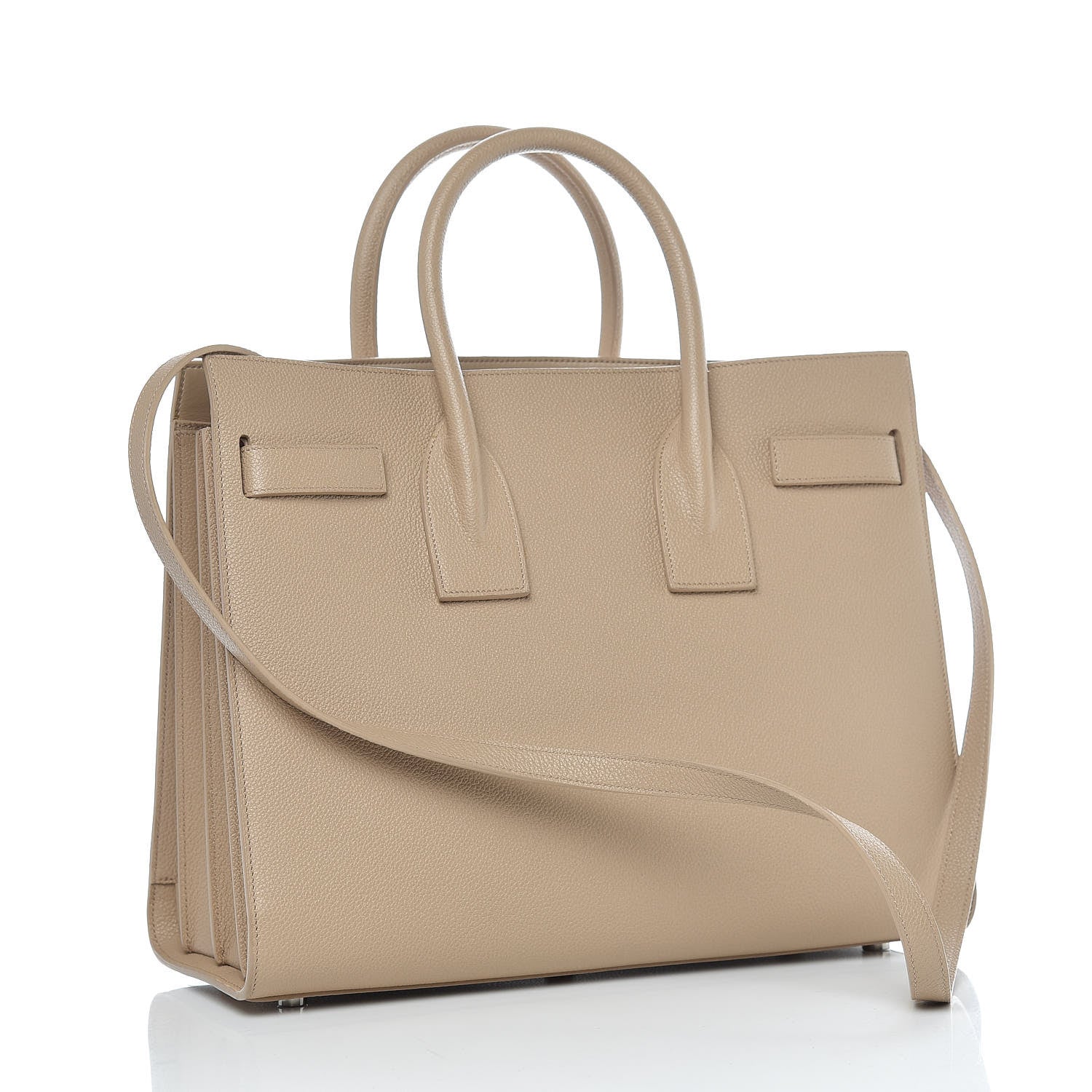 Saint Laurent Grained Calfskin Small Sac De Jour Dark Beige 3 of 10