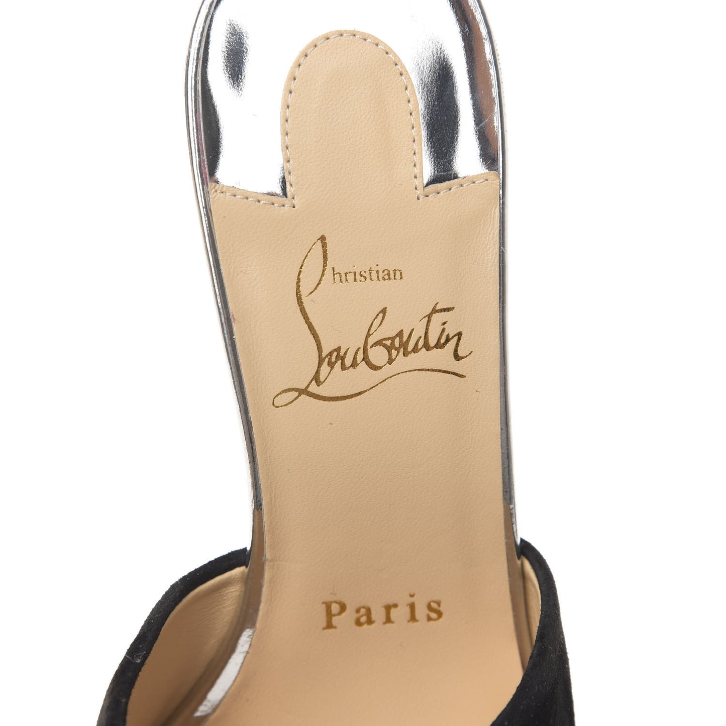 Veau Velours Specchio Dear Home 55 Slide Sandals 35.5 Black Crystal